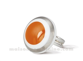 RING SMART ORANGE AND PLATINIUM ROUND DIAMETRE 2.2CM