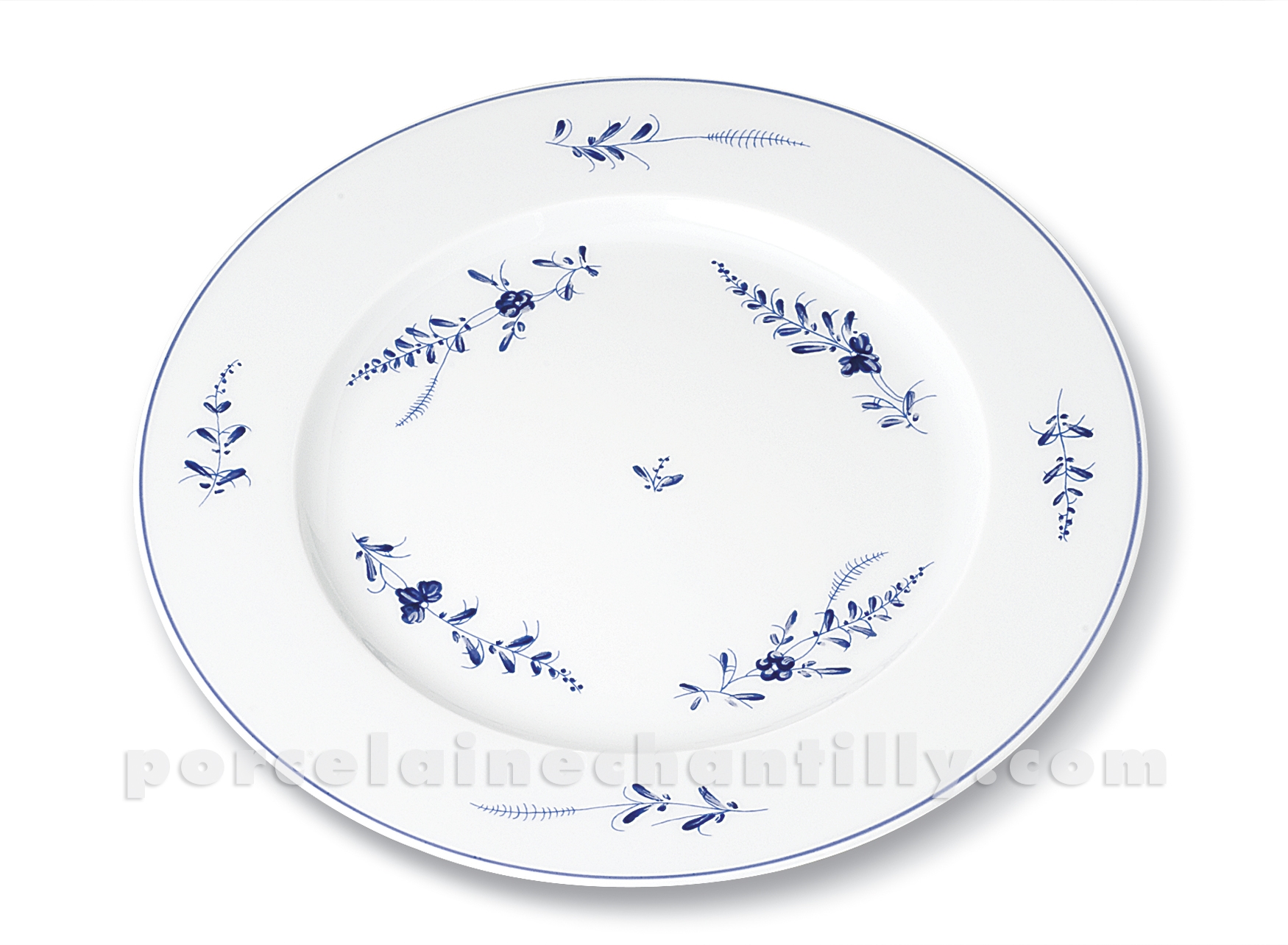 ASSIETTE PLATE PORCELAINE BLANCHE CLARA D26.5 - Maison de la Porcelaine