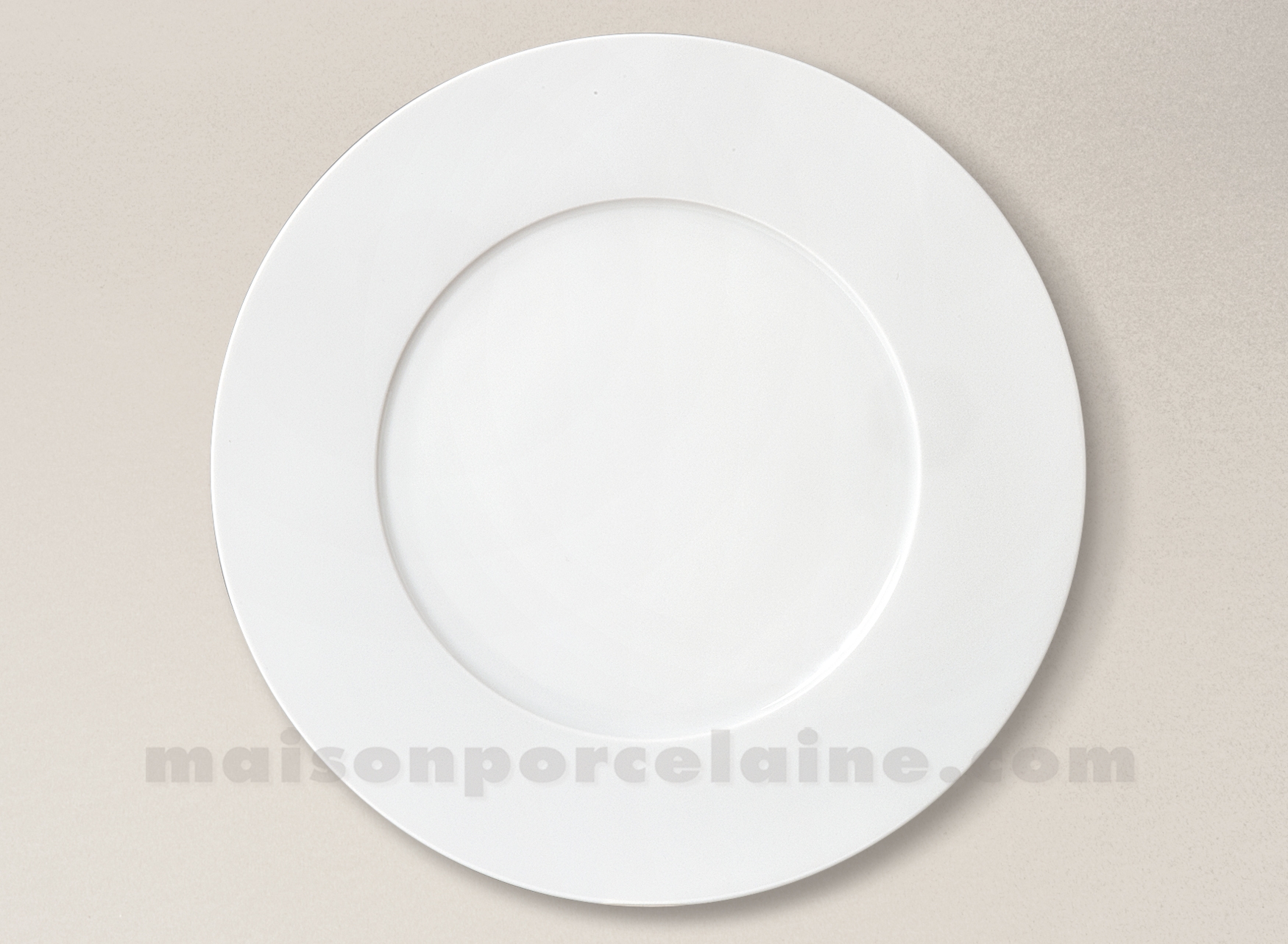 ASSIETTE PRESENTATION PORCELAINE BLANCHE ZEN D31 - Maison de la Porcelaine