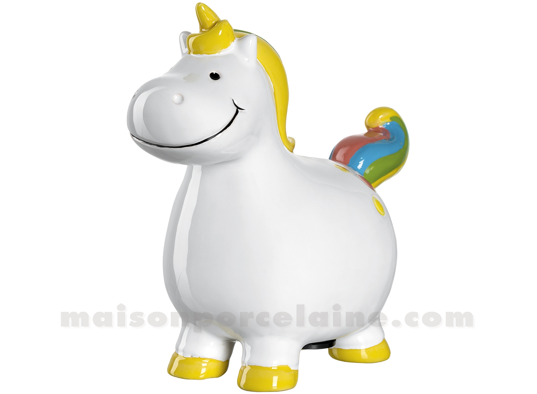 BAMBINI - TIRELIRE LICORNE H14CM - Maison de la Porcelaine