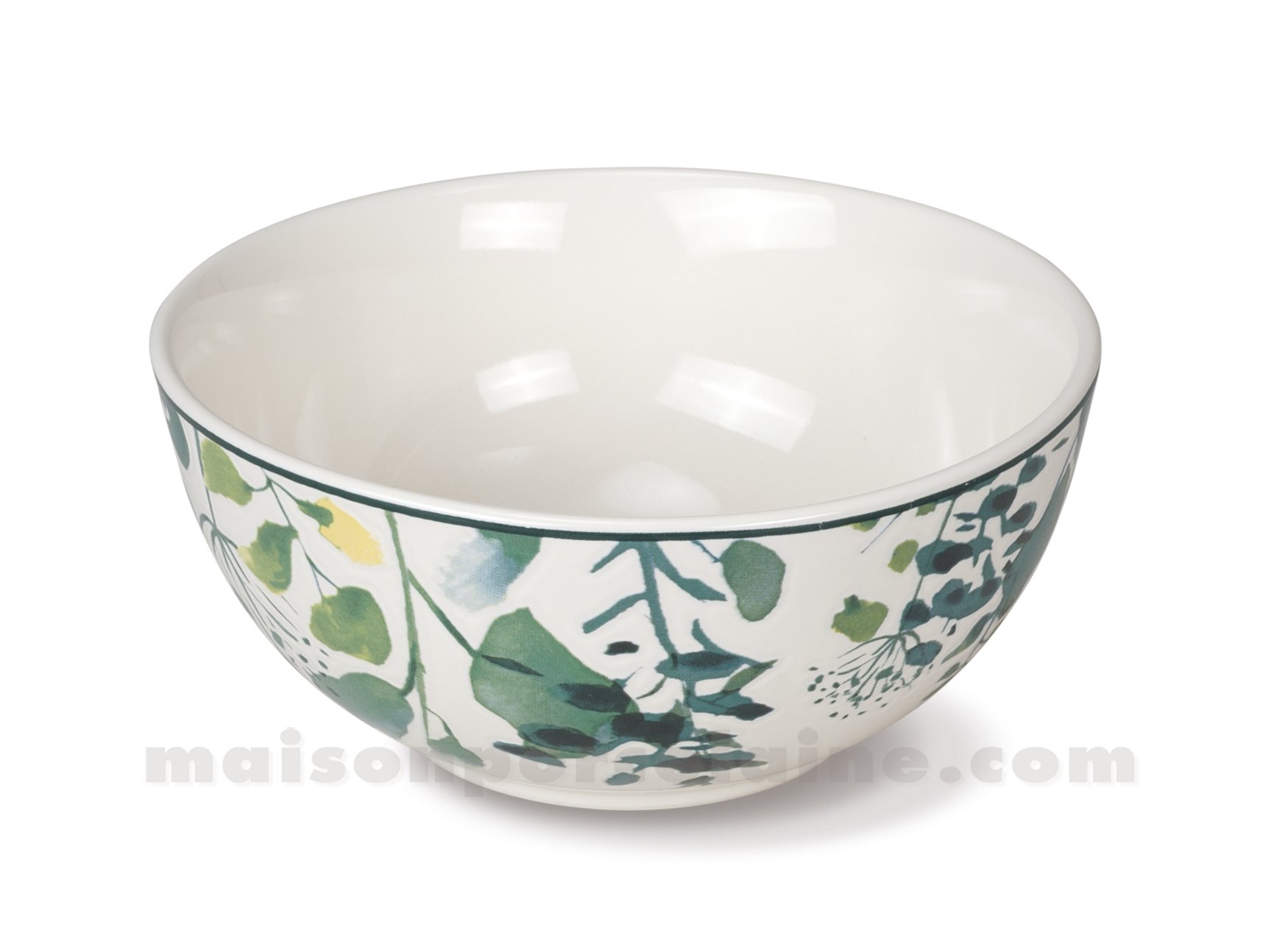 BOL PIED COTES PORCELAINE BLANCHE SOLOGNE D13 40CL - Maison de la Porcelaine