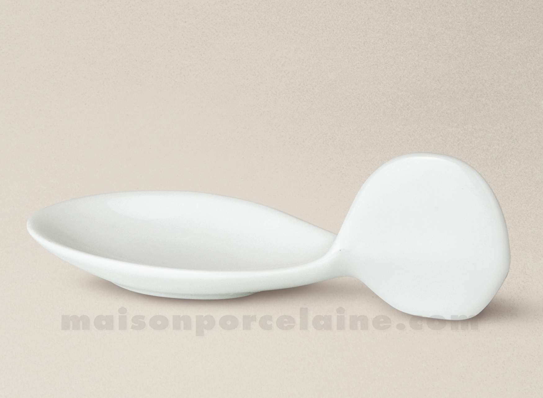 Cuillère amuse-bouche rond blanc porcelaine 10 cm Playtime Pro.mundi