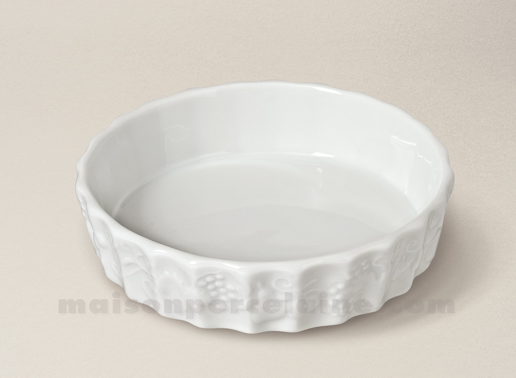 MOULE TARTE CALIFORNIA PORCELAINE BLANCHE INDIVIDUEL D12 - Maison