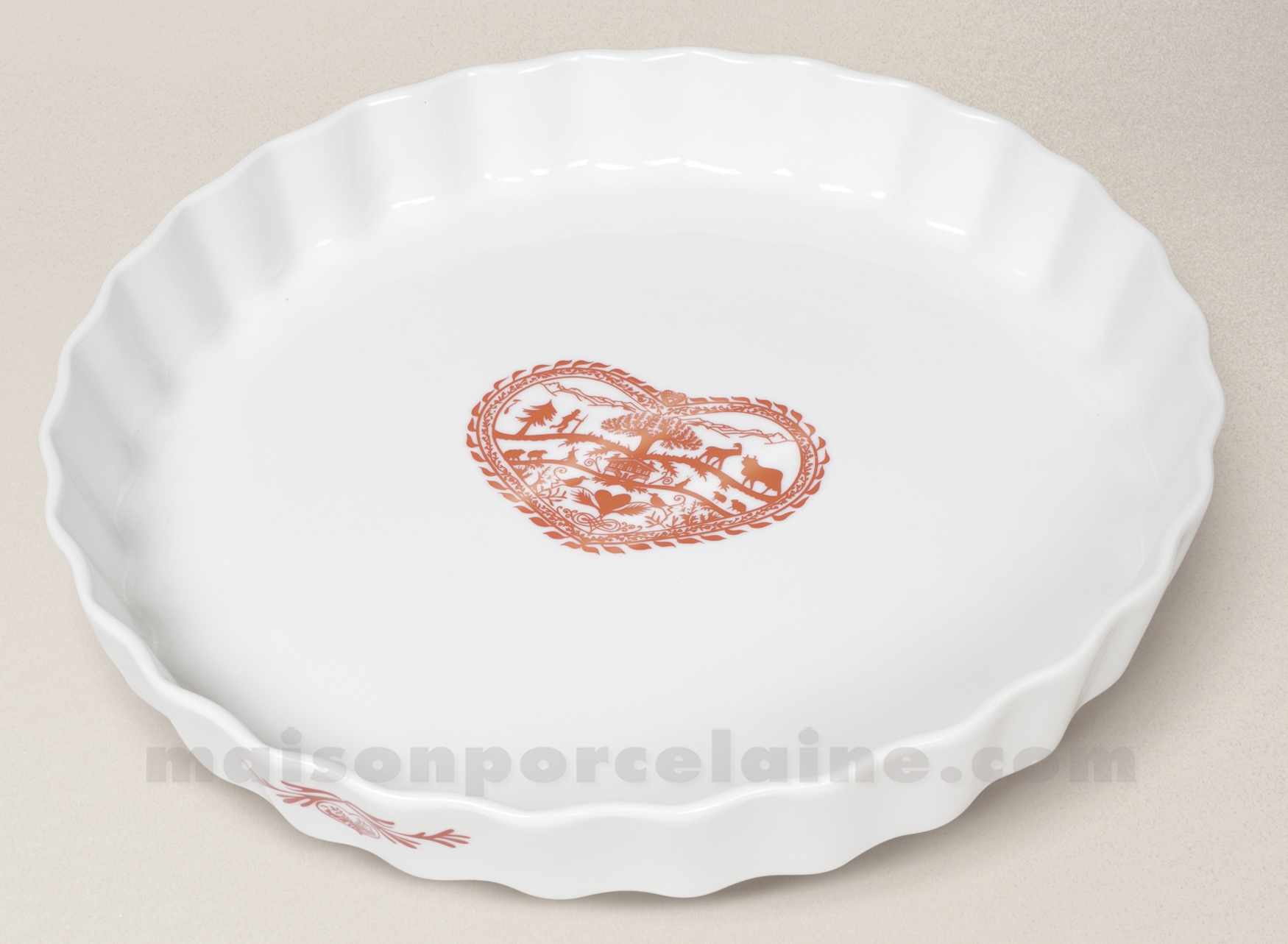 MOULE TARTE CULINAIRE 3 TOQUES 28X4 - Maison de la Porcelaine