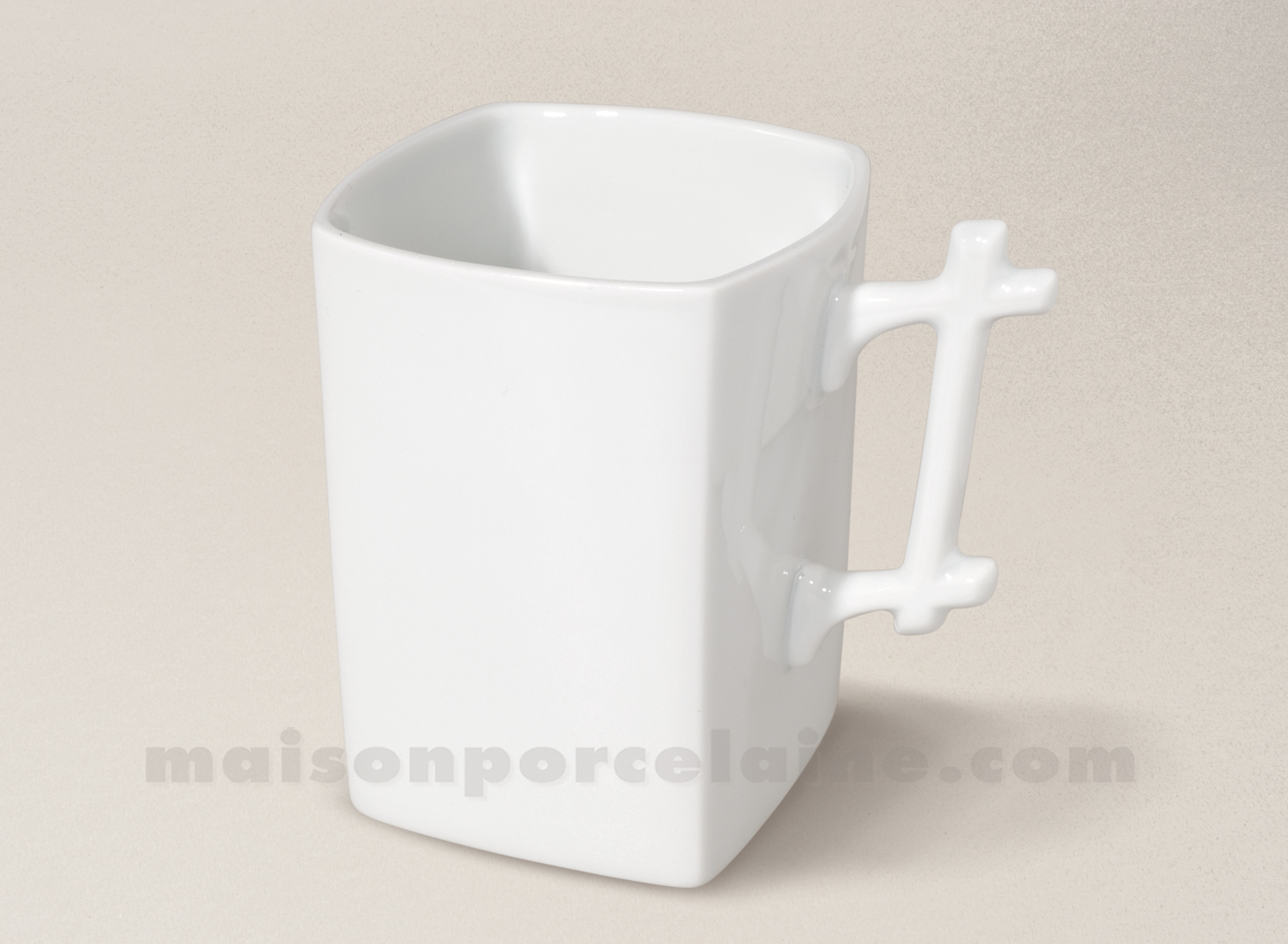 MUG PORCELAINE BLANCHE LIMOGES CARRE 26CL Maison De La Porcelaine MUG PORCELAINE BLANCHE LIMOGES CARRE 26CL Maison De La Porcelaine