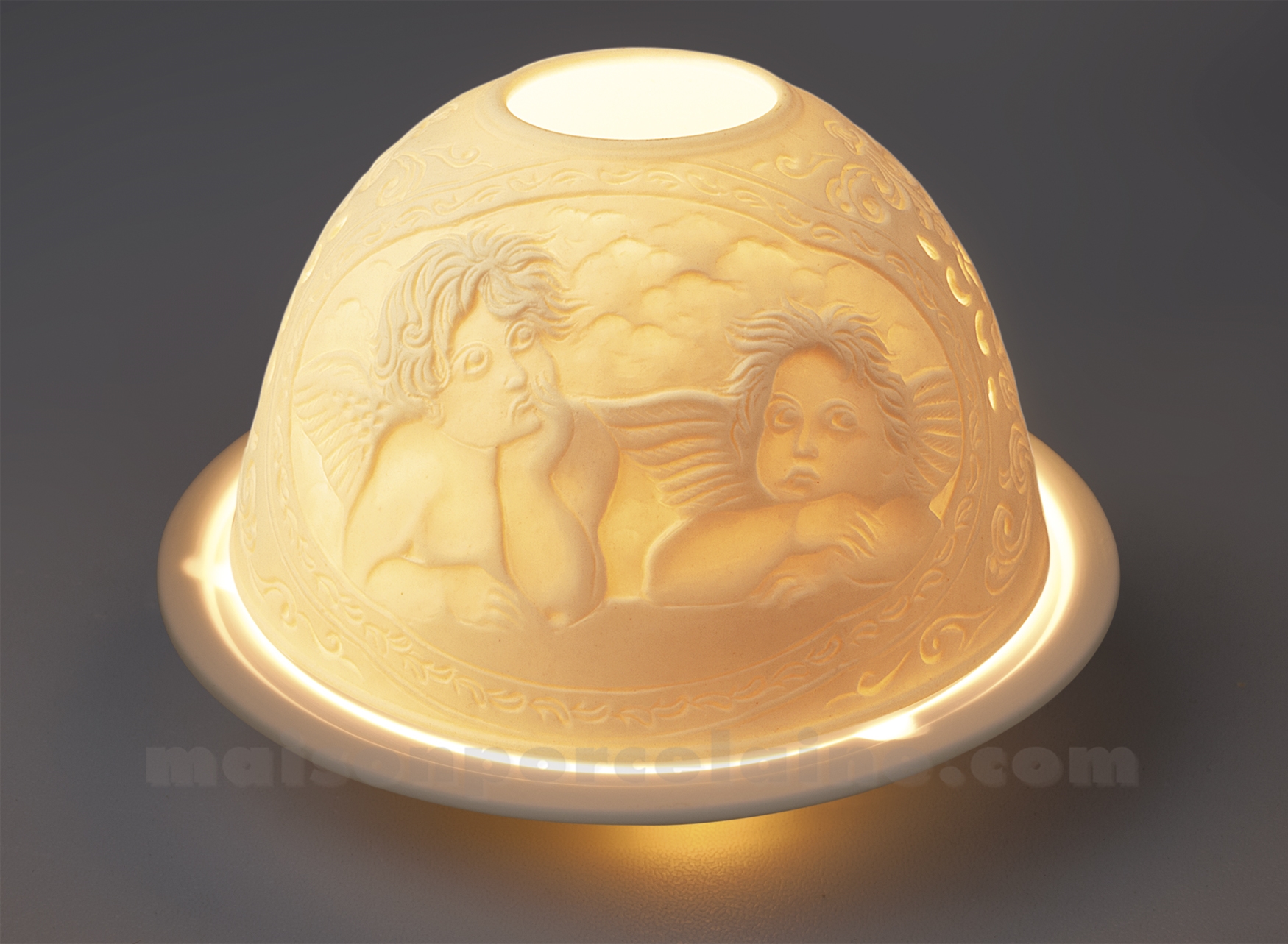 Fleurs De Cerisier Sakura Japonais Photophore Lithophanie Céramique