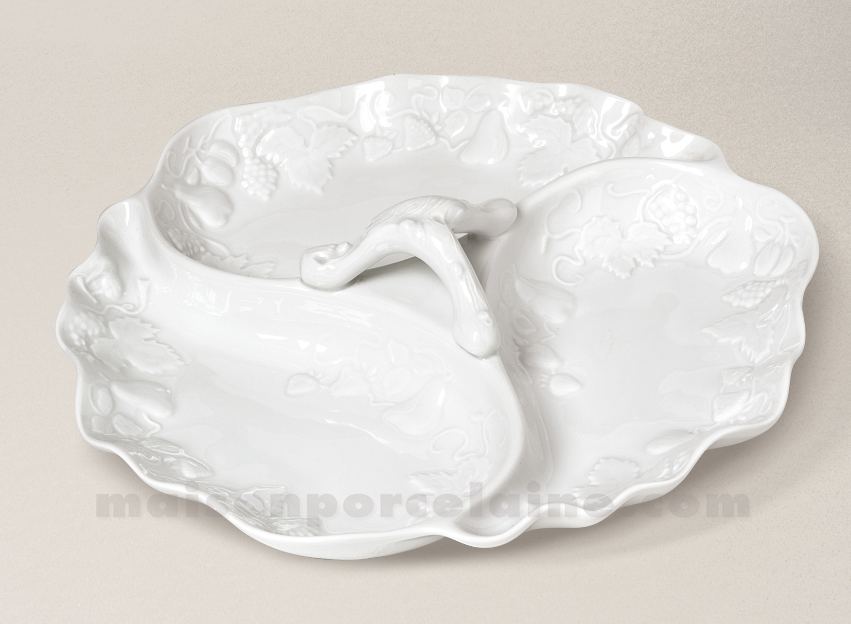 Saladier En Porcelaine Blanche Christmas Edition - Diamètre 23 Cm - Pour Une Table De Fête élégante Et Traditionnelle