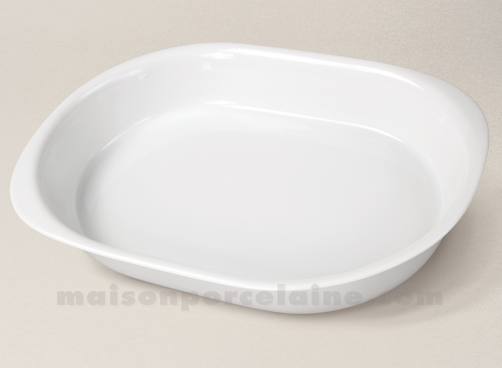 Plat à four blanc, porcelaine, 19,5 cm