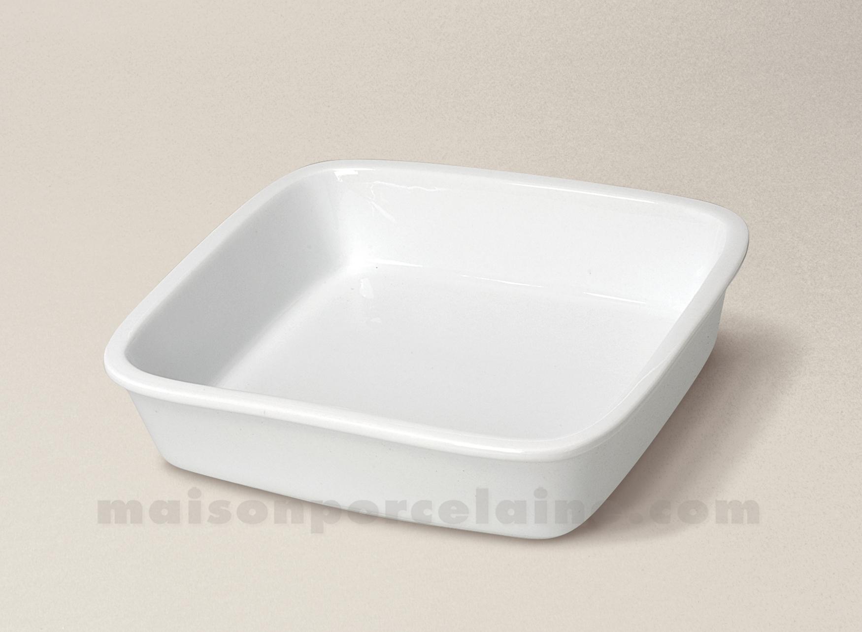 PLAT FOUR SURGELES PORCELAINE BLANCHE 17.5X15,5 - Maison de la Porcelaine