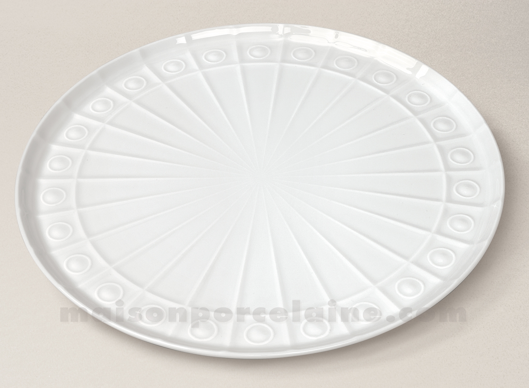 PLAT TARTE PORCELAINE BLANCHE BISTRO D33 - Maison de la Porcelaine