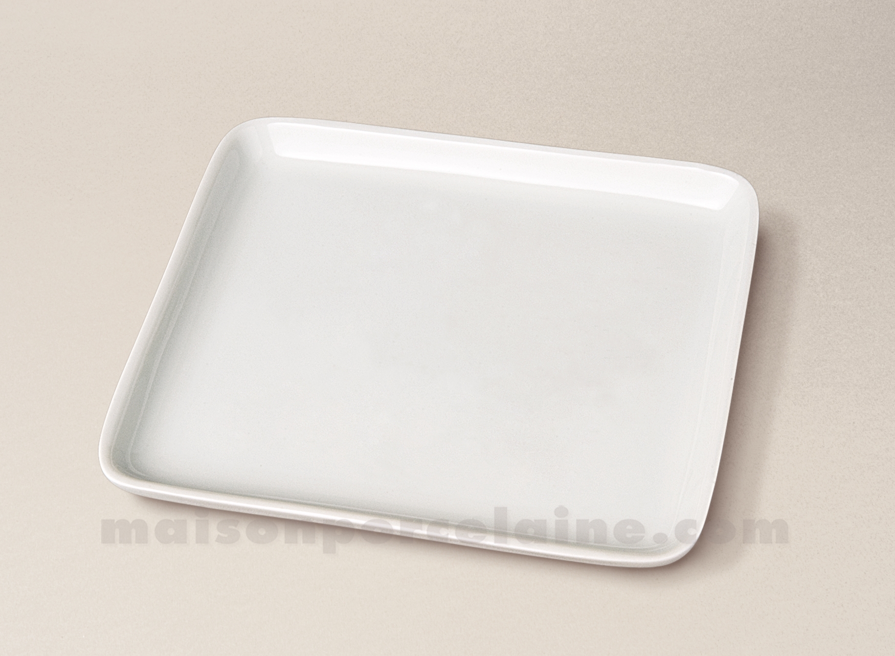 Plat rectangulaire porcelaine blanche - L 36 cm - Tokio