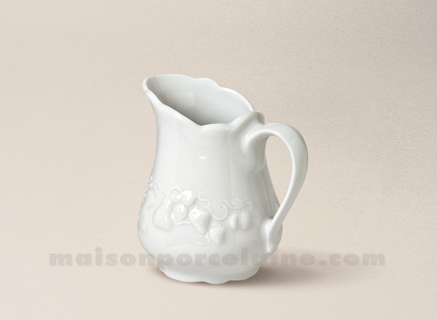 BOL PIED COTES PORCELAINE BLANCHE SOLOGNE D13 40CL - Maison de la Porcelaine