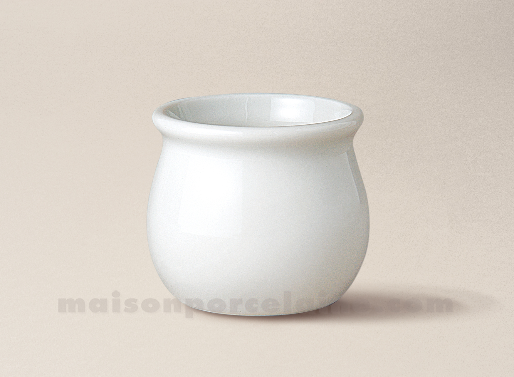 POT YAOURT PORCELAINE BLANCHE LIMOGES 7X6 15CL - Maison de la