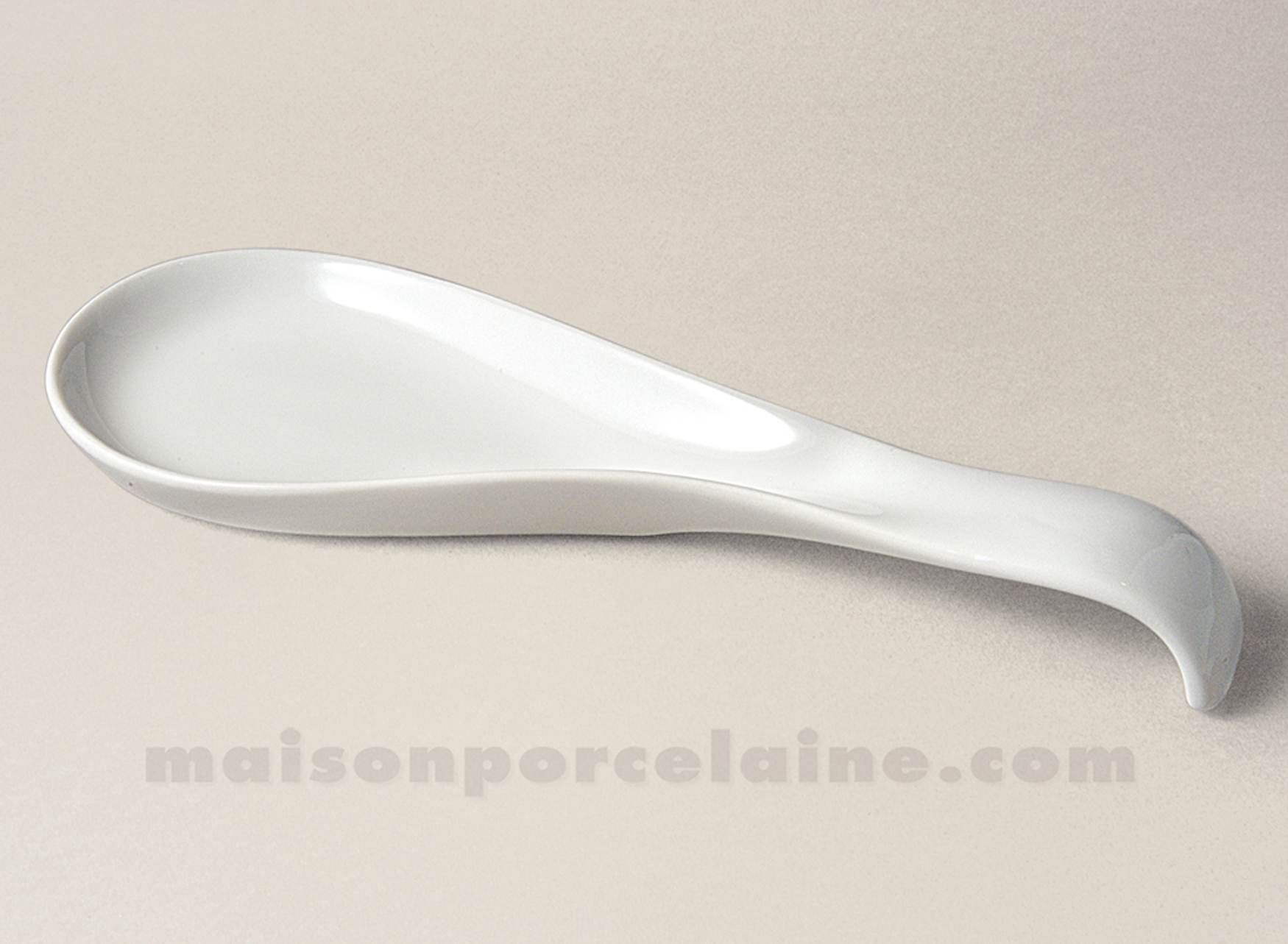 REPOSE CUILLERE PORCELAINE BLANCHE GM 28X10 - Maison de la Porcelaine