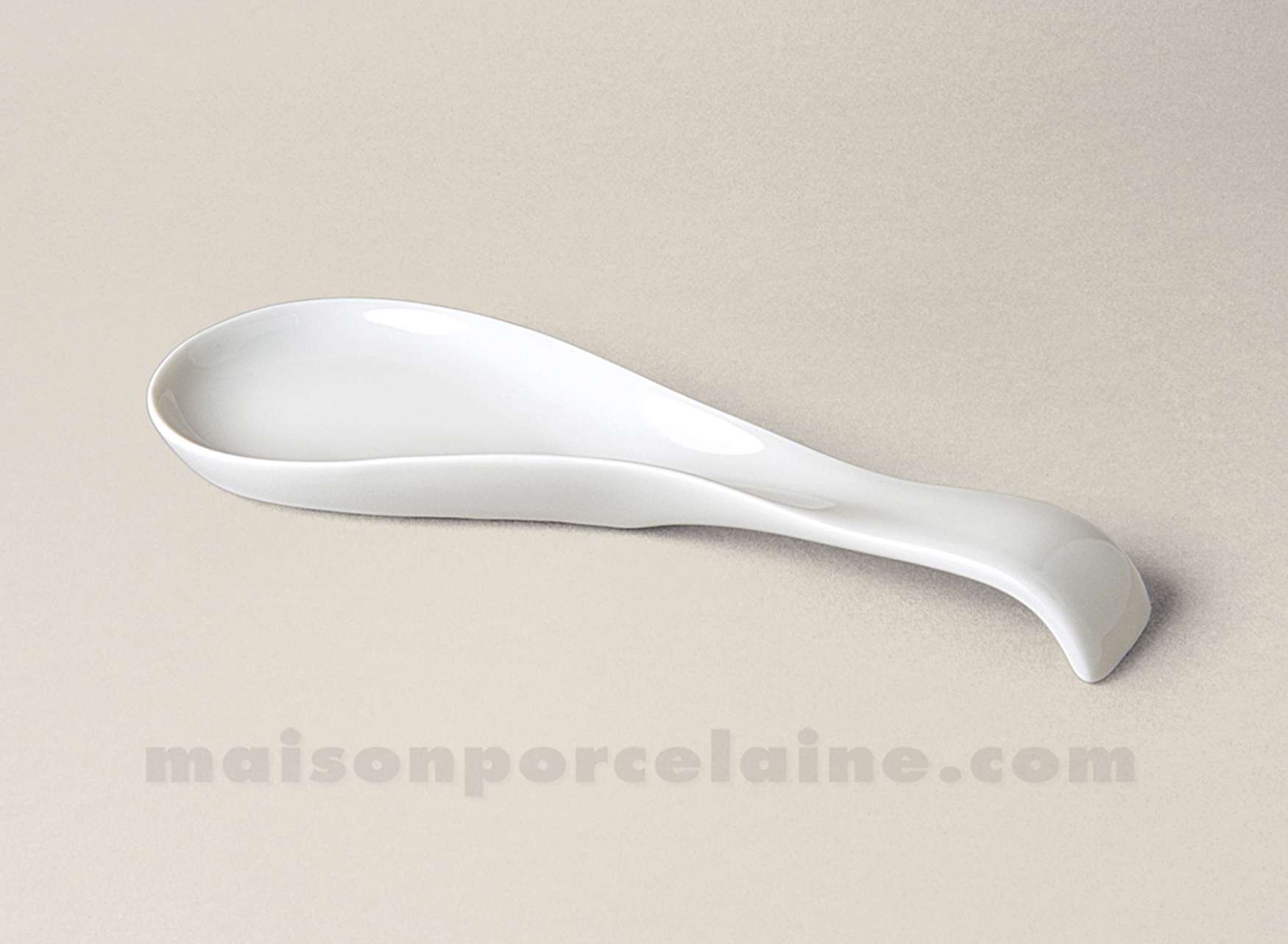 REPOSE CUILLERE PORCELAINE BLANCHE PM 20X7 - Maison de la Porcelaine