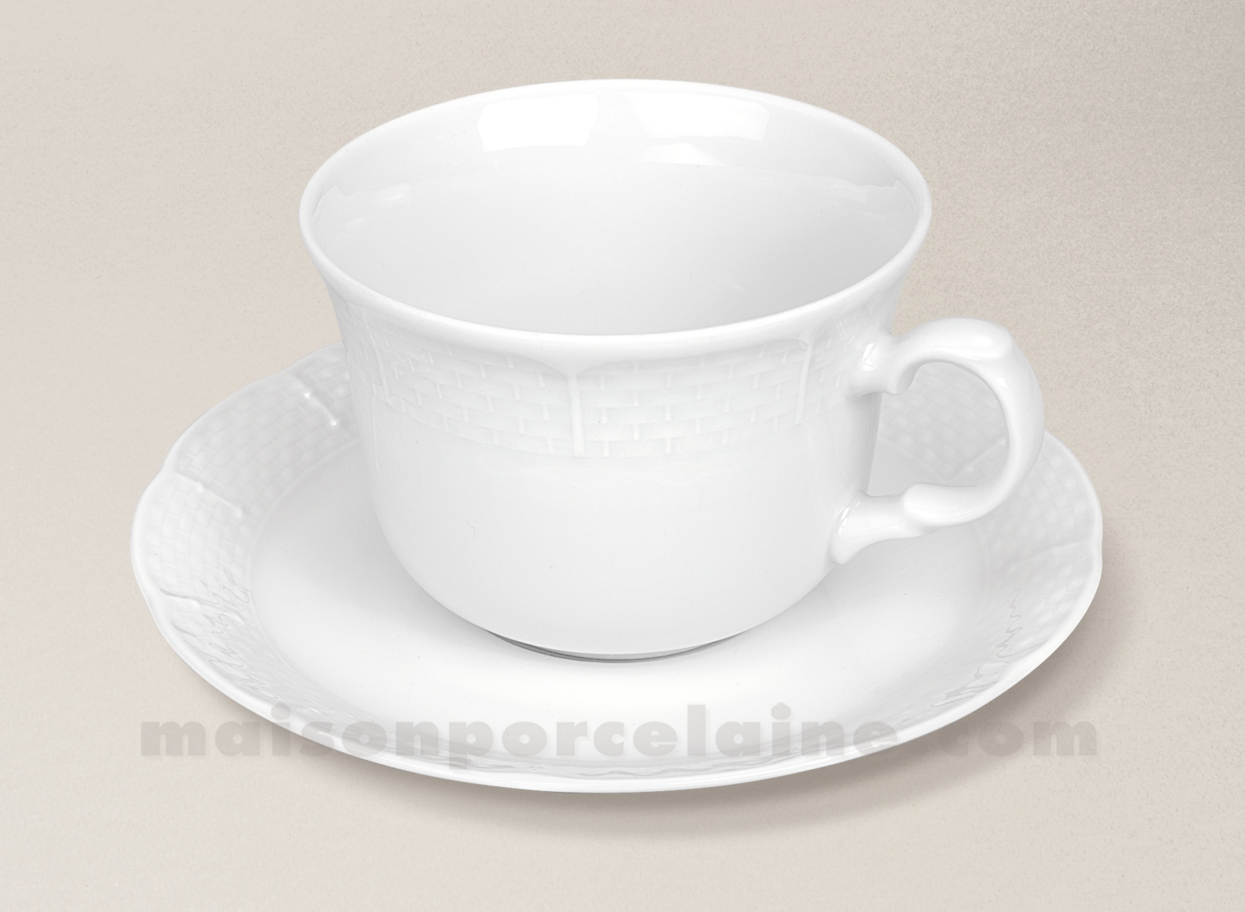 Grande Tasse Petit Déjeuner Porcelaine Blanche www.maisonporcelaine.com