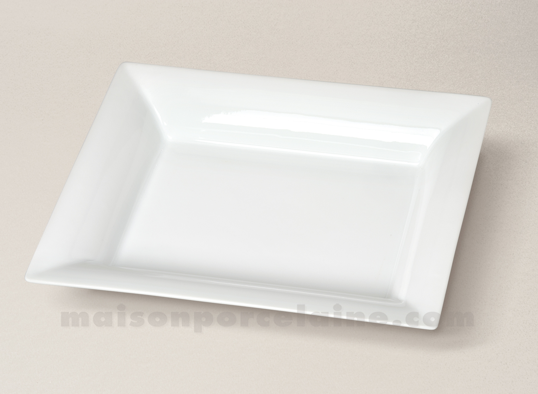 VIDE POCHE RECTANGULAIRE PORCELAINE BLANCHE GM 19X16 - Maison de la  Porcelaine