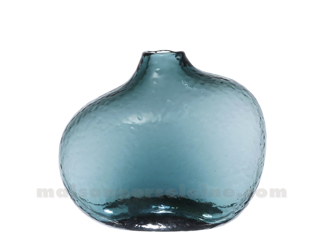 AMORE - VASE VERRE EMERAUDE 14.5X8XH12