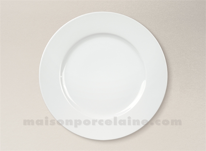 ASS PLATE PORCELAINE BLANCHE SOLOGNE 25CM (TH)