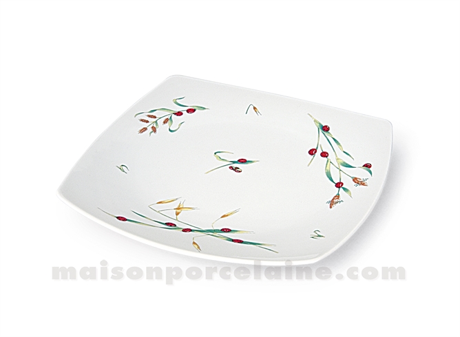 ASSIETTE CARREE DESSERT SAHARA 21X21