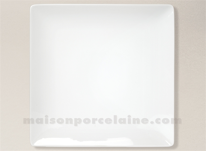 ASSIETTE CARREE PRESENTATION PORCELAINE BLANCHE COLORADO 30X30CM