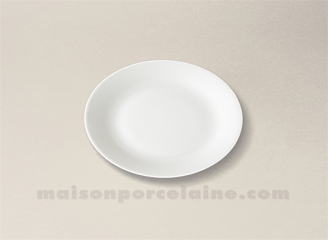 ASSIETTE COCTAILPORCELAINE BLANCHE HAUSSMANN FABRIQUEE EN FRANCE D15CM