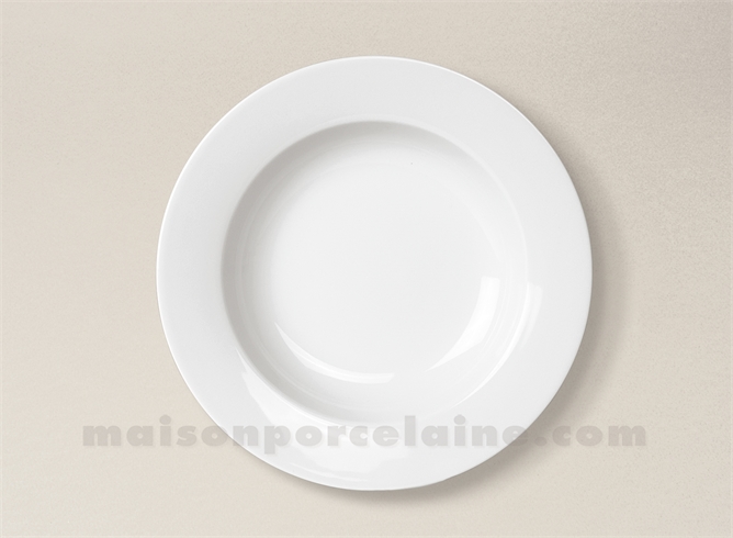 ASSIETTE CREUSE AILE LIMOGES PORCELAINE BLANCHE EMPIRE D22