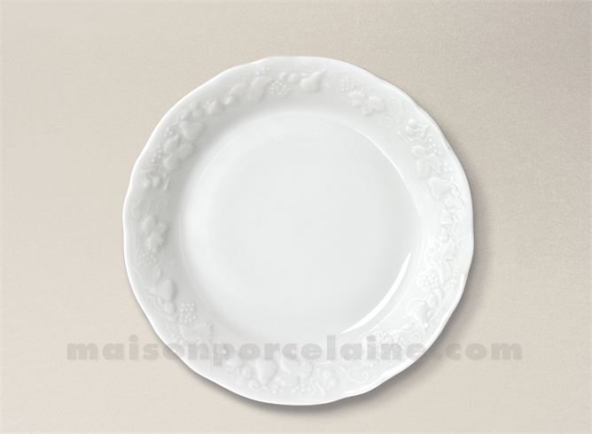 ASSIETTE CREUSE CALOTTE CALIFORNIA LIMOGES PORCELAINE BLANCHE D19