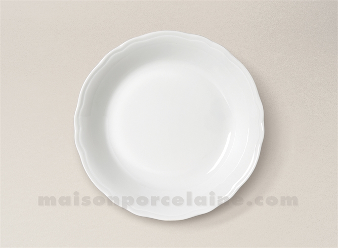 ASSIETTE CREUSE CALOTTE LIMOGES PORCELAINE BLANCHE COLBERT 19CM
