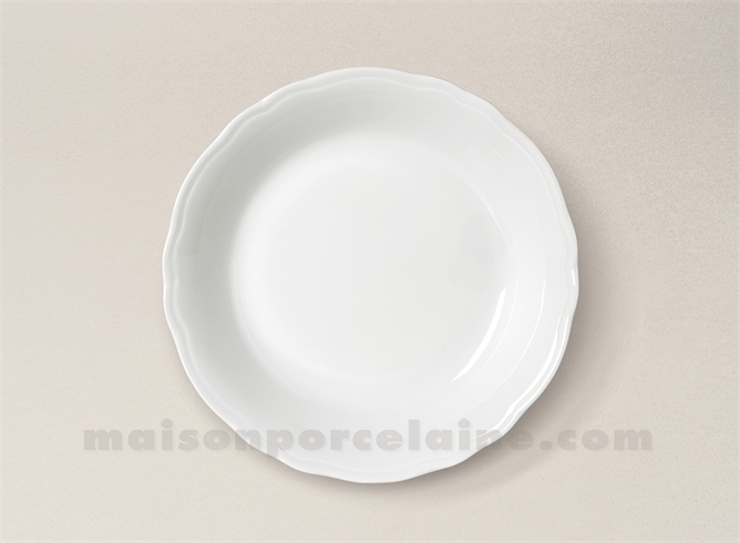 ASSIETTE CREUSE CALOTTE PORCELAINE BLANCHE COLBERT FABRIQUEE EN FRANCE 19CM