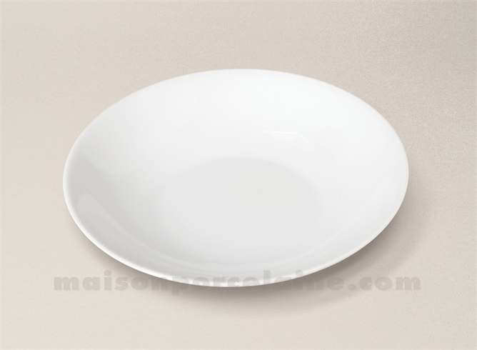 ASSIETTE CREUSE CALOTTE PORCELAINE BLANCHE HAUSSMANN FABRIQUEE EN FRANCE D21CM