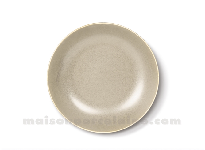 ASSIETTE CREUSE CALOTTTE PORCELAINE OKRA SAFRAN  20X4.2CM