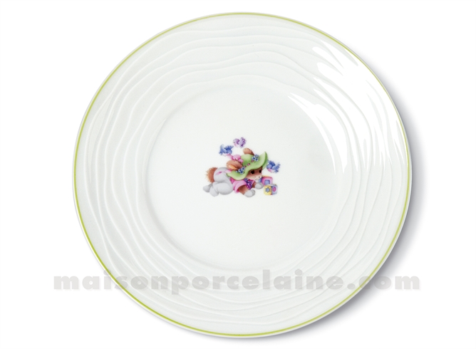 ASSIETTE DESSERT LIMOGES ONDE GRAVEE D22