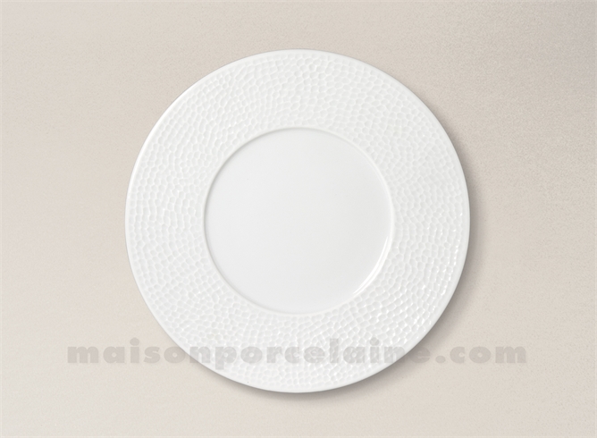 ASSIETTE DESSERT PORCELAINE BLANCHE EMULSION D23