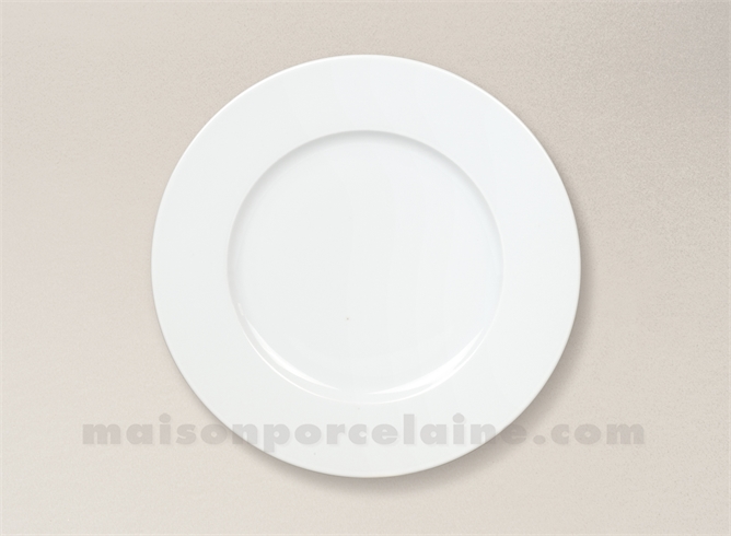 ASSIETTE DESSERT PORCELAINE BLANCHE SOLOGNE D21