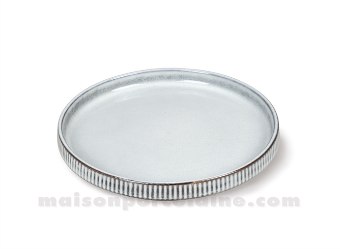 ASSIETTE GRES COCKTAIL MEDARD DE NOBLAT AGORA GRIS 16,5CM