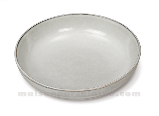 ASSIETTE GRES CREUSE GOURMET MEDARD DE NOBLAT FLOW GRIS 22CM