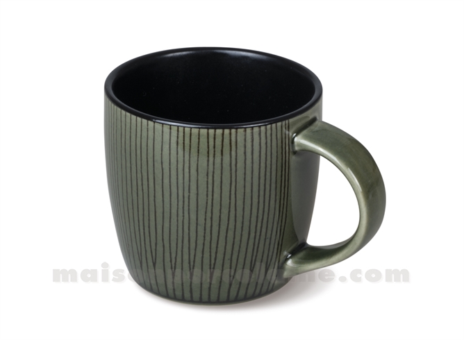 ASSIETTE GRES DESSERT MEDARD DE NOBLAT HYPNOSE KAKI 20,5CM