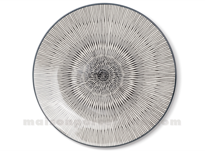 ASSIETTE GRES PLATE MEDARD DE NOBLAT HYPNOSE 27CM