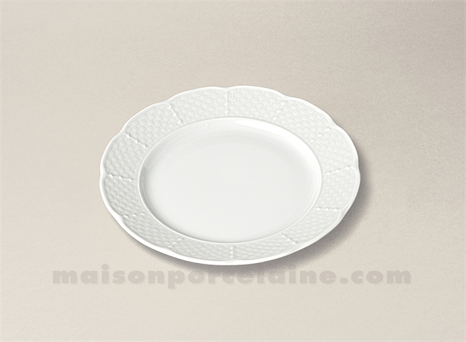 ASSIETTE PAIN PORCELAINE BLANCHE NATACHA D17