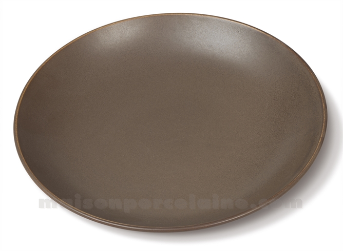 ASSIETTE PLAT DU JOUR COUPE OKRA MAHOGANY 26,5X5CM