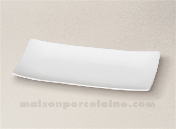 ASSIETTE / PLAT RECTANGULAIRE PORCELAINE BLANCHE 30X13CMX13X13X13