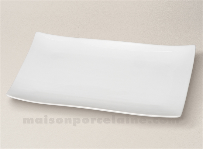 ASSIETTE / PLAT RECTANGULAIRE PORCELAINE BLANCHE 34X19CMX19X19X19X19X19