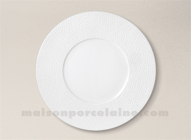 ASSIETTE PLATE PORCELAINE BLANCHE EMULSION D27