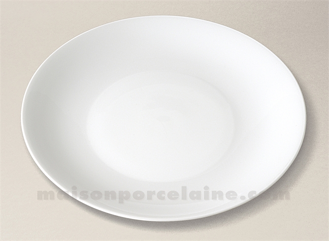 ASSIETTE PLATE PORCELAINE BLANCHE HAUSSMANN FABRIQUEE EN FRANCE D26.5CM