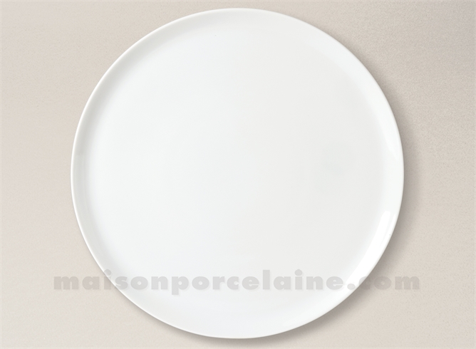 ASSIETTE PLATE PORCELAINE BLANCHE YAKA 27.5CM