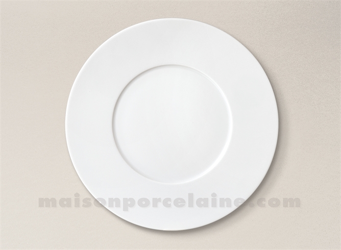 ASSIETTE PLATE PORCELAINE BLANCHE ZEN D27