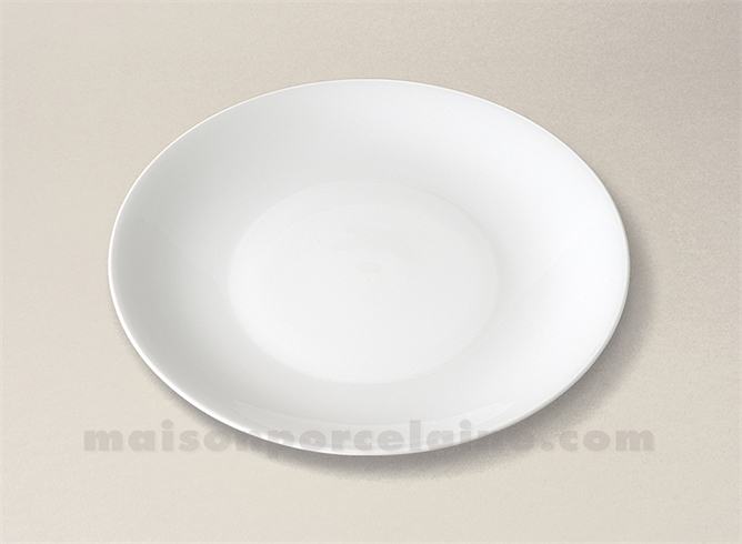 ASSIETTE PORCELAINE BLANCHE HAUSSMANN FABRIQUEE EN FRANCE 21.5CM