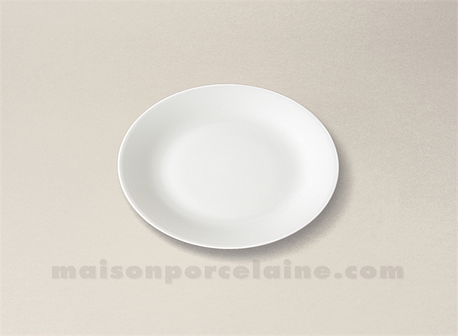 ASSIETTE PORCELAINE BLANCHE HAUSSMANN FABRIQUEE EN FRANCE D15CM