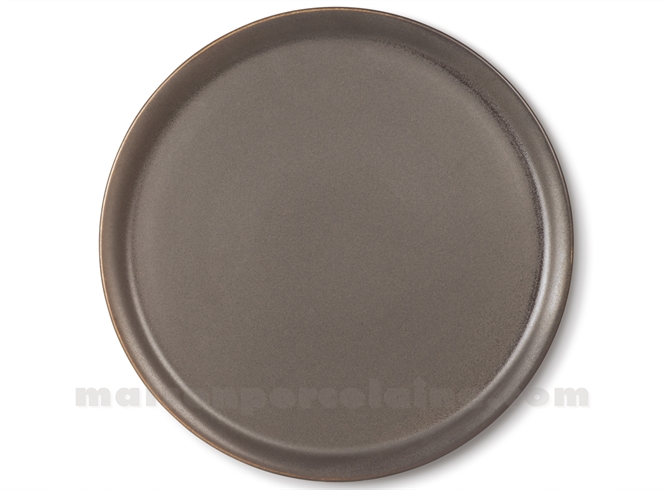 ASSIETTE PORCELAINE PIZZA OKRA MAHOGANY 31,5X2CM